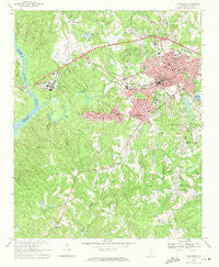 Lancaster South Carolina Historical topographic map, 1:24000 scale, 7.5 X 7.5 Minute, Year 1969
