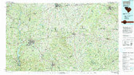 Lancaster South Carolina Historical topographic map, 1:100000 scale, 30 X 60 Minute, Year 1986