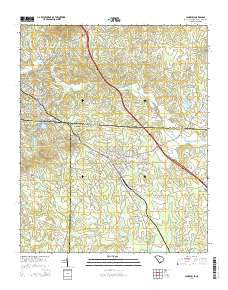 Landrum South Carolina Current topographic map, 1:24000 scale, 7.5 X 7.5 Minute, Year 2014