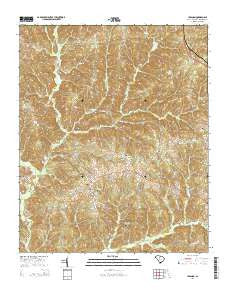 Lebanon South Carolina Current topographic map, 1:24000 scale, 7.5 X 7.5 Minute, Year 2014