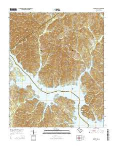 Liberty Hill South Carolina Current topographic map, 1:24000 scale, 7.5 X 7.5 Minute, Year 2014