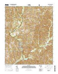 Lockhart South Carolina Current topographic map, 1:24000 scale, 7.5 X 7.5 Minute, Year 2014