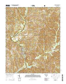 Lockhart South Carolina Current topographic map, 1:24000 scale, 7.5 X 7.5 Minute, Year 2014