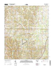 Lowrys South Carolina Current topographic map, 1:24000 scale, 7.5 X 7.5 Minute, Year 2014