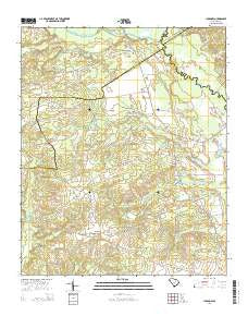 Lucknow South Carolina Current topographic map, 1:24000 scale, 7.5 X 7.5 Minute, Year 2014