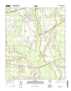 Mayesville South Carolina Current topographic map, 1:24000 scale, 7.5 X 7.5 Minute, Year 2014