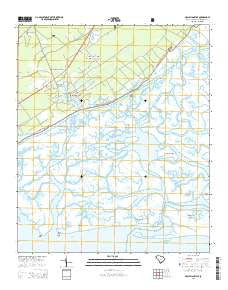 McClellanville South Carolina Current topographic map, 1:24000 scale, 7.5 X 7.5 Minute, Year 2014