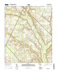 Minturn South Carolina Current topographic map, 1:24000 scale, 7.5 X 7.5 Minute, Year 2014