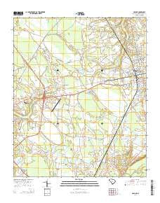 Mullins South Carolina Current topographic map, 1:24000 scale, 7.5 X 7.5 Minute, Year 2014