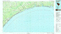 Myrtle Beach South Carolina Historical topographic map, 1:100000 scale, 30 X 60 Minute, Year 1990