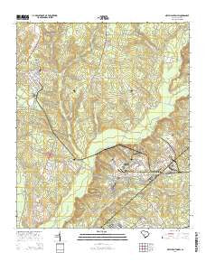 New Ellenton SW South Carolina Current topographic map, 1:24000 scale, 7.5 X 7.5 Minute, Year 2014