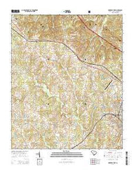 Newberry West South Carolina Current topographic map, 1:24000 scale, 7.5 X 7.5 Minute, Year 2014