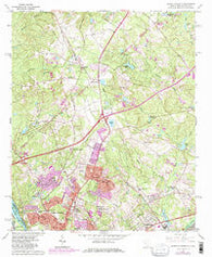 North Augusta South Carolina Historical topographic map, 1:24000 scale, 7.5 X 7.5 Minute, Year 1964