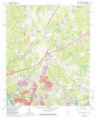 North Augusta South Carolina Historical topographic map, 1:24000 scale, 7.5 X 7.5 Minute, Year 1964