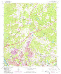 North Augusta South Carolina Historical topographic map, 1:24000 scale, 7.5 X 7.5 Minute, Year 1964