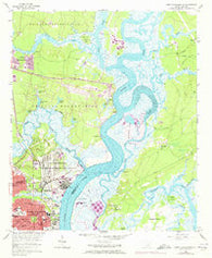 North Charleston South Carolina Historical topographic map, 1:24000 scale, 7.5 X 7.5 Minute, Year 1958