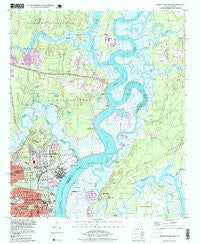 North Charleston South Carolina Historical topographic map, 1:24000 scale, 7.5 X 7.5 Minute, Year 1998