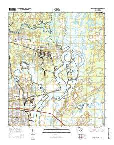 North Charleston South Carolina Current topographic map, 1:24000 scale, 7.5 X 7.5 Minute, Year 2014