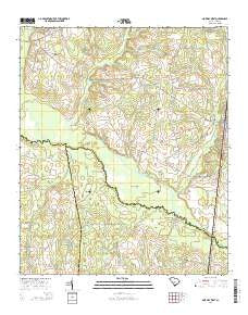 Norway West South Carolina Current topographic map, 1:24000 scale, 7.5 X 7.5 Minute, Year 2014
