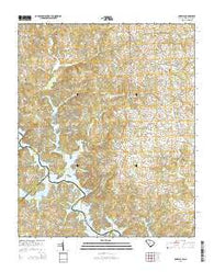 Oakway South Carolina Current topographic map, 1:24000 scale, 7.5 X 7.5 Minute, Year 2014