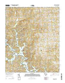 Oakway South Carolina Current topographic map, 1:24000 scale, 7.5 X 7.5 Minute, Year 2014