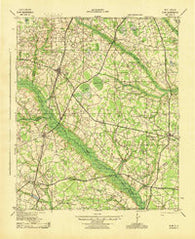 Olar South Carolina Historical topographic map, 1:62500 scale, 15 X 15 Minute, Year 1943