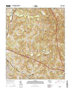 Ora South Carolina Current topographic map, 1:24000 scale, 7.5 X 7.5 Minute, Year 2014