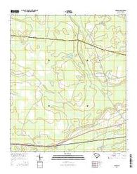 Osborn South Carolina Current topographic map, 1:24000 scale, 7.5 X 7.5 Minute, Year 2014