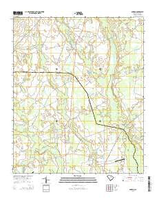 Oswego South Carolina Current topographic map, 1:24000 scale, 7.5 X 7.5 Minute, Year 2014