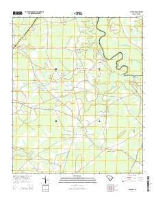 Outland South Carolina Current topographic map, 1:24000 scale, 7.5 X 7.5 Minute, Year 2014