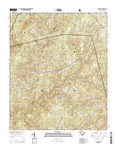 Owdoms South Carolina Current topographic map, 1:24000 scale, 7.5 X 7.5 Minute, Year 2014