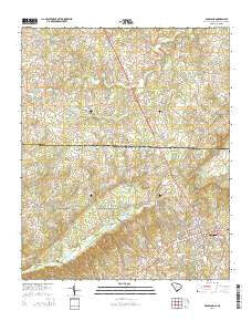 Pageland South Carolina Current topographic map, 1:24000 scale, 7.5 X 7.5 Minute, Year 2014