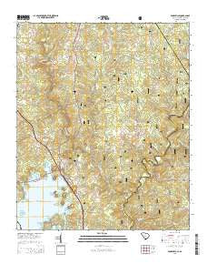 Parksville South Carolina Current topographic map, 1:24000 scale, 7.5 X 7.5 Minute, Year 2014