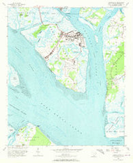 Parris Island South Carolina Historical topographic map, 1:24000 scale, 7.5 X 7.5 Minute, Year 1956