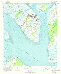 Parris Island South Carolina Historical topographic map, 1:24000 scale, 7.5 X 7.5 Minute, Year 1956