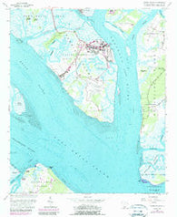 Parris Island South Carolina Historical topographic map, 1:24000 scale, 7.5 X 7.5 Minute, Year 1956