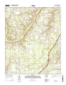Paxville South Carolina Current topographic map, 1:24000 scale, 7.5 X 7.5 Minute, Year 2014