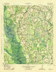 Peeples South Carolina Historical topographic map, 1:62500 scale, 15 X 15 Minute, Year 1943