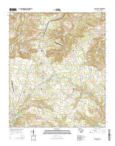 Pelion East South Carolina Current topographic map, 1:24000 scale, 7.5 X 7.5 Minute, Year 2014