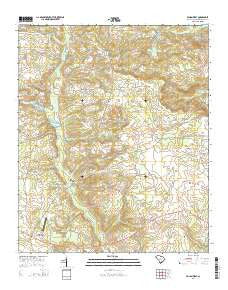 Pelion West South Carolina Current topographic map, 1:24000 scale, 7.5 X 7.5 Minute, Year 2014