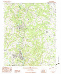 Pelzer South Carolina Historical topographic map, 1:24000 scale, 7.5 X 7.5 Minute, Year 1983