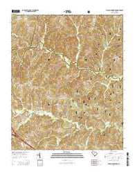 Philson Crossroads South Carolina Current topographic map, 1:24000 scale, 7.5 X 7.5 Minute, Year 2014