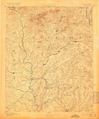 Pickens South Carolina Historical topographic map, 1:125000 scale, 30 X 30 Minute, Year 1894