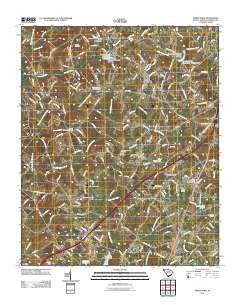 Piercetown South Carolina Historical topographic map, 1:24000 scale, 7.5 X 7.5 Minute, Year 2011