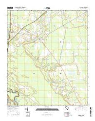 Pineland South Carolina Current topographic map, 1:24000 scale, 7.5 X 7.5 Minute, Year 2014
