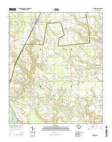 Pinewood South Carolina Current topographic map, 1:24000 scale, 7.5 X 7.5 Minute, Year 2014
