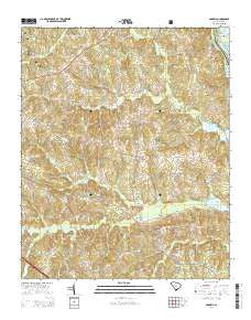 Pomaria South Carolina Current topographic map, 1:24000 scale, 7.5 X 7.5 Minute, Year 2014