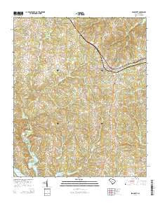 Prosperity South Carolina Current topographic map, 1:24000 scale, 7.5 X 7.5 Minute, Year 2014