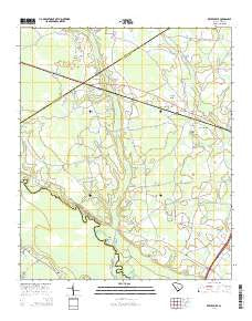Reevesville South Carolina Current topographic map, 1:24000 scale, 7.5 X 7.5 Minute, Year 2014