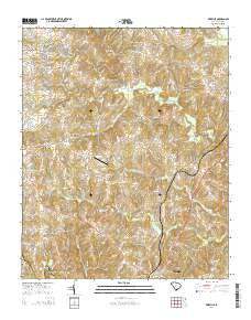 Reidville South Carolina Current topographic map, 1:24000 scale, 7.5 X 7.5 Minute, Year 2014